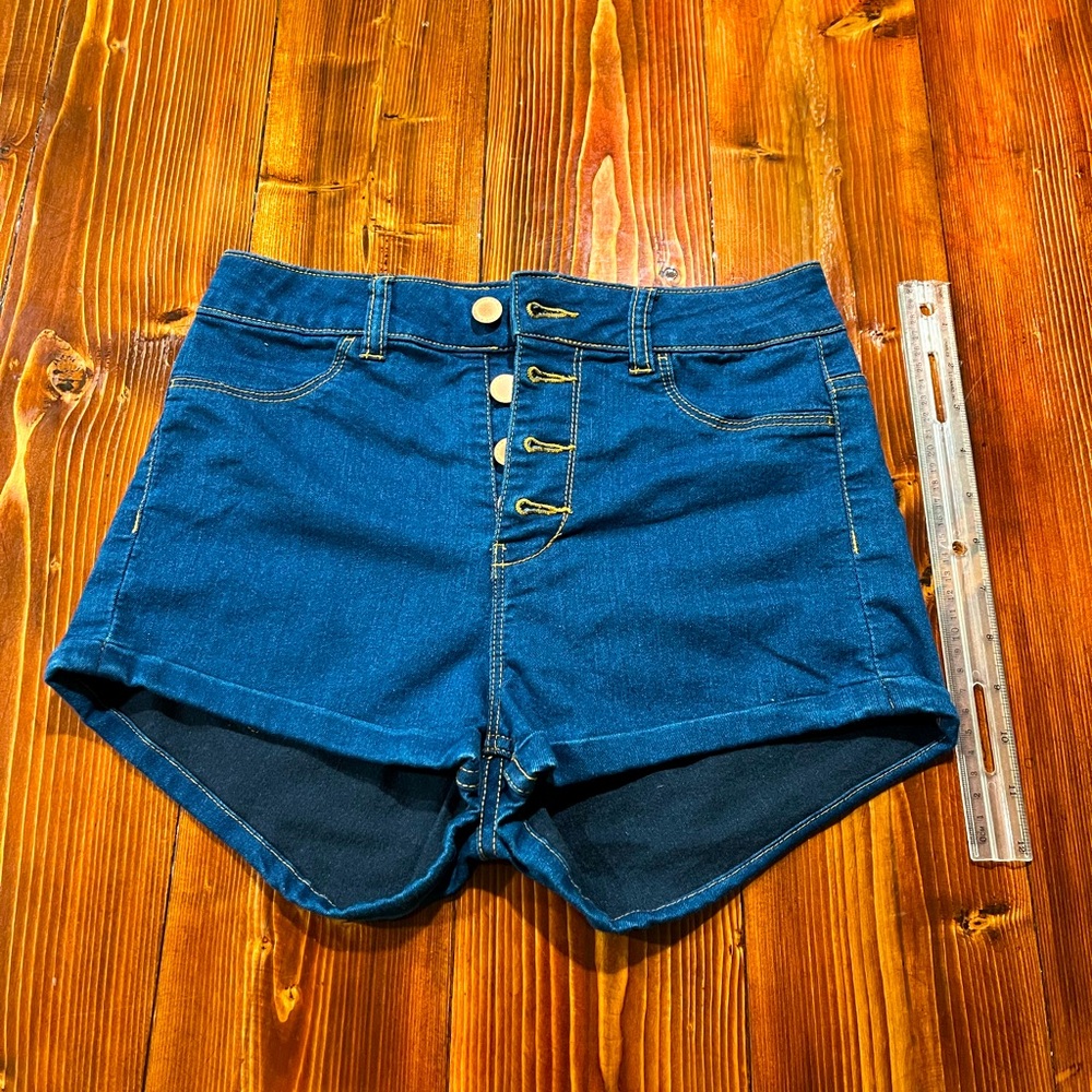 High Waisted Blue Jean Shorts